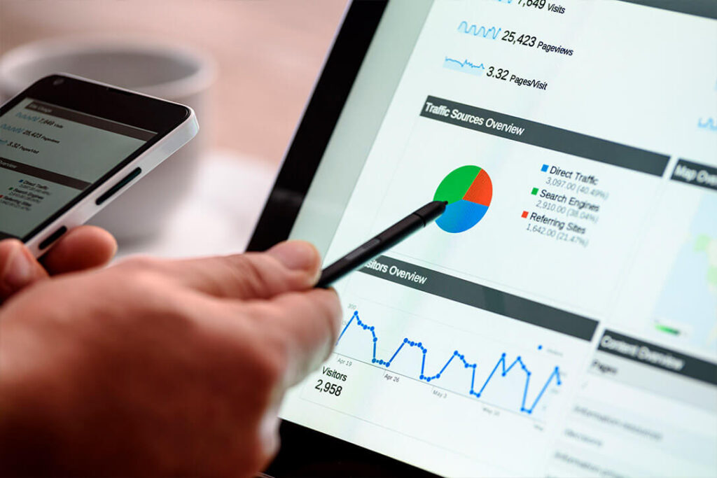 Optimized Google Business Profile dashboard showing local search performance metrics